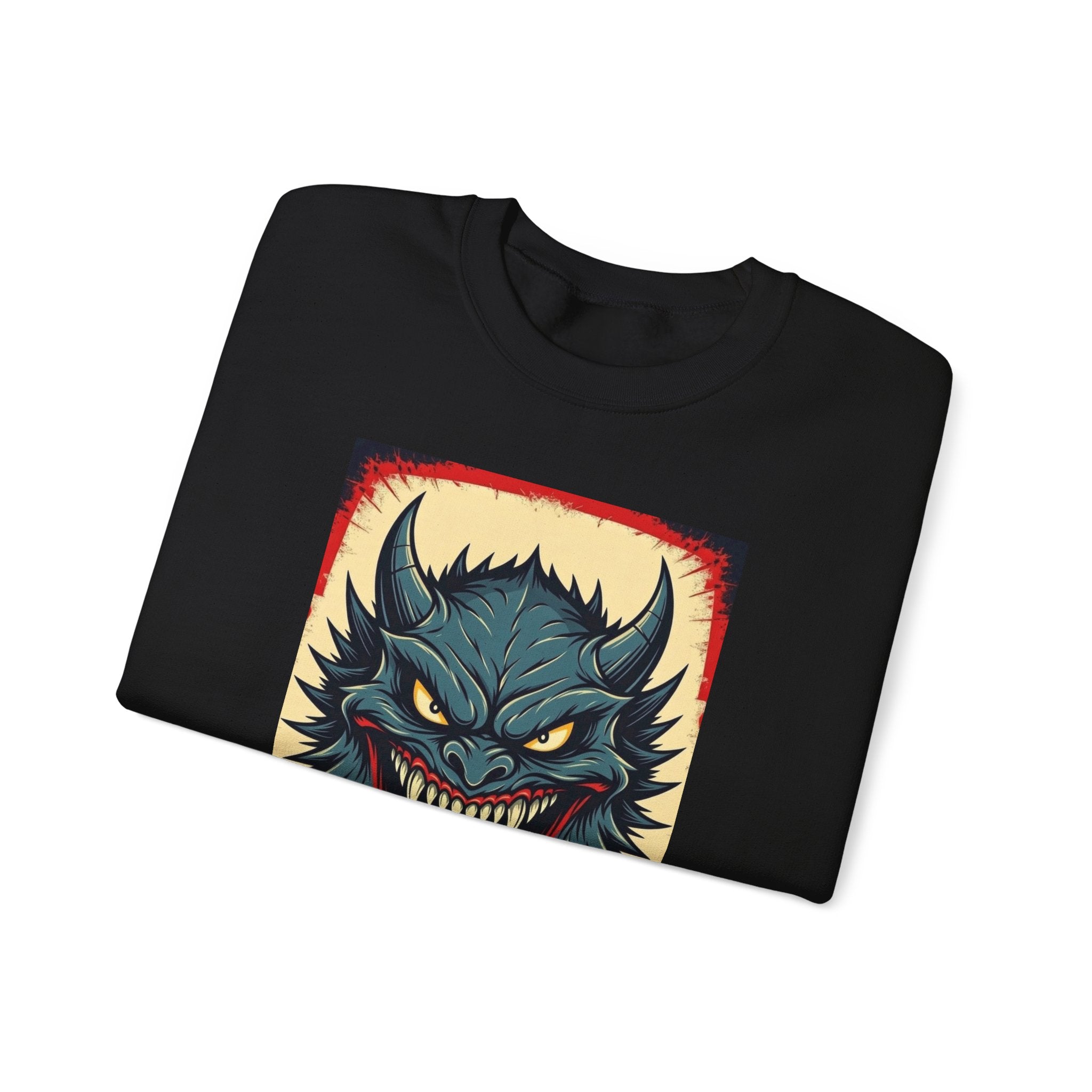 Blue Beast Crewneck Sweatshirt — "Yummy, Blue beast" Graphic