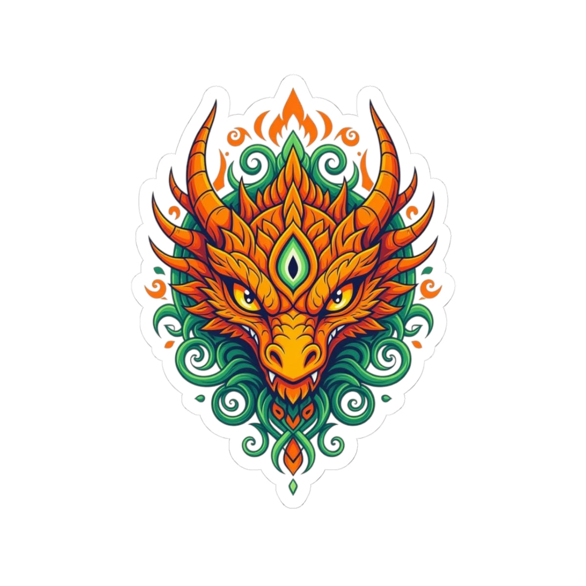 3rd Eye of the Dragon Sticker — Mystical Dragon Eye Kiss-Cut Decal
