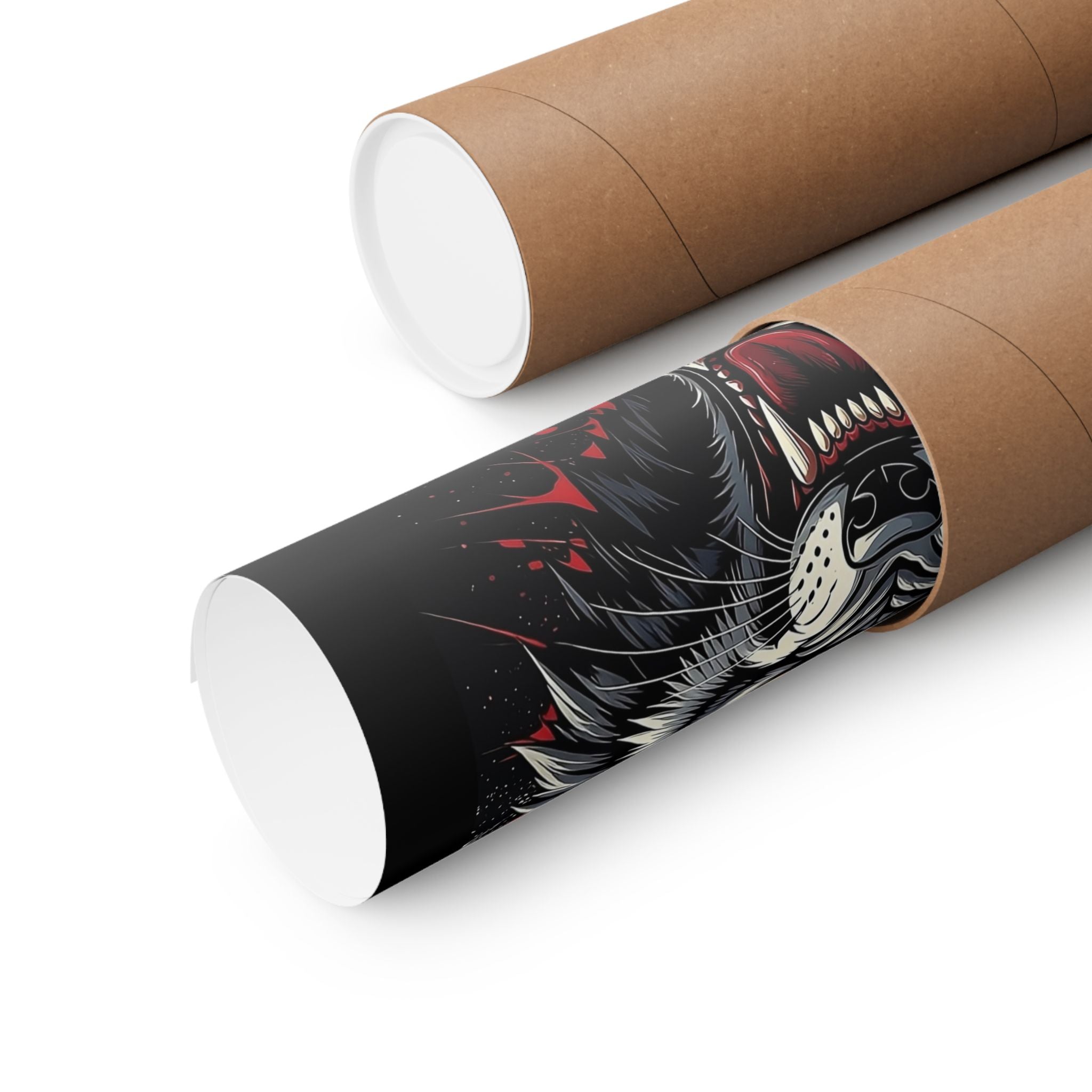 Wolf of NewYork Matte Poster — Fierce Wolf Head Wall Art for Bedroom, Game Room, or Man Cave